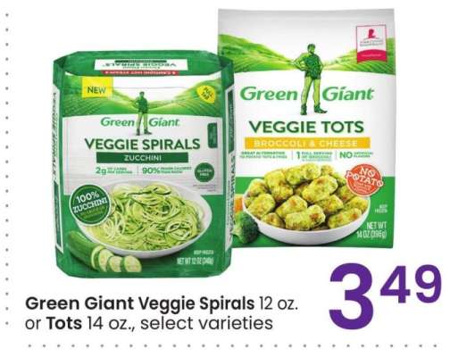 Green Giant Veggie Spirals 12 oz. or Tots 14 oz. - select varieties