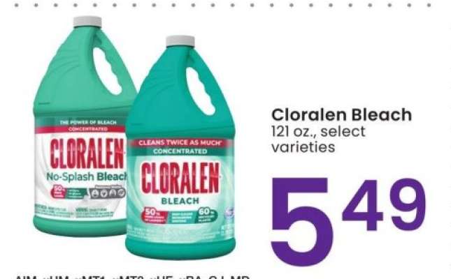 Cloralen Bleach - 121 oz., select varieties