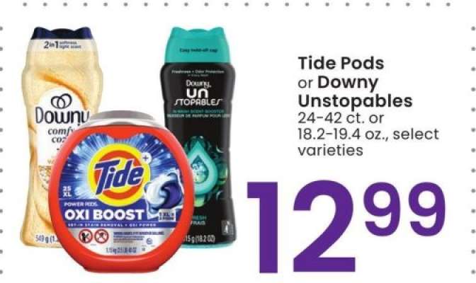 Tide Pods or Downy Unstopables - 24-42 ct. or 18.2-19.4 oz., select varieties