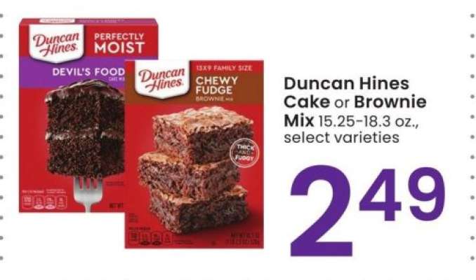 Duncan Hines Cake or Brownie Mix - 15.25-18.3 oz., select varieties