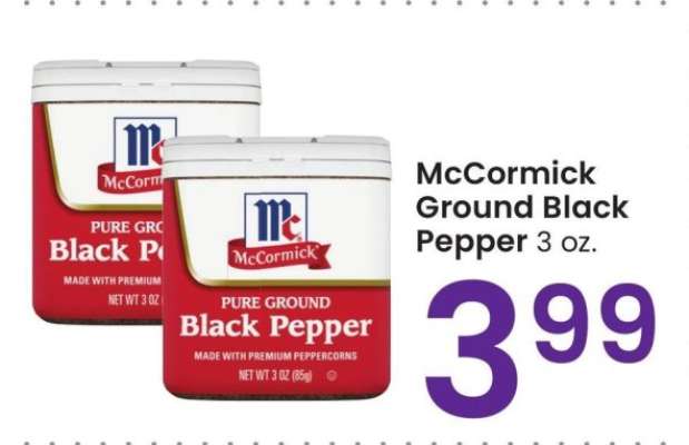 McCormick Ground Black Pepper - 3 oz.