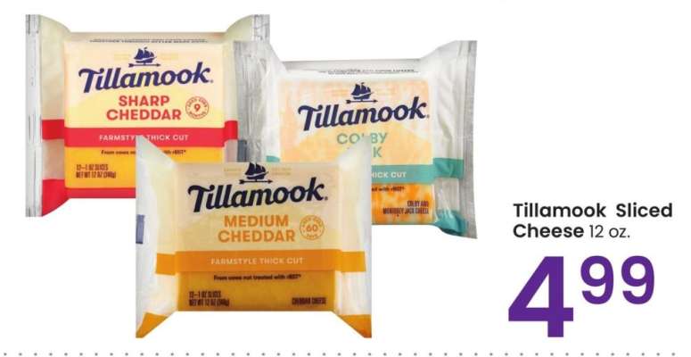 Tillamook Sliced Cheese - 12 oz.