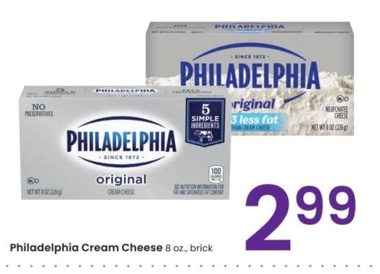 Philadelphia Cream Cheese - 8 oz., brick
