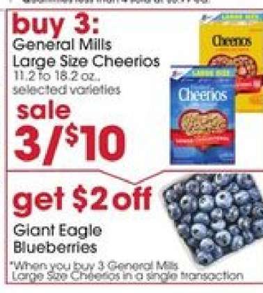 General Mills Large Size Cheerios
