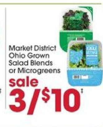 Market District Ohio Grown Salad Blends or Microgreens