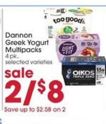 Dannon Greek Yogurt Multipacks
