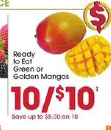 Ready to Eat Green or Golden Mangos