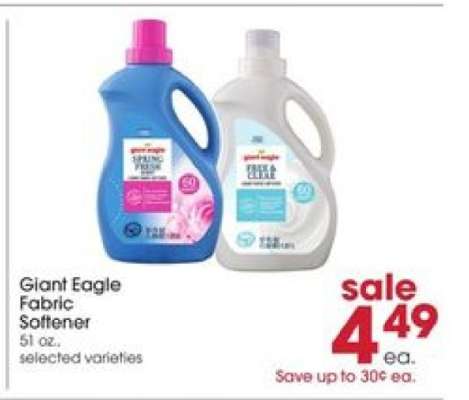 Giant Eagle Fabric Softener