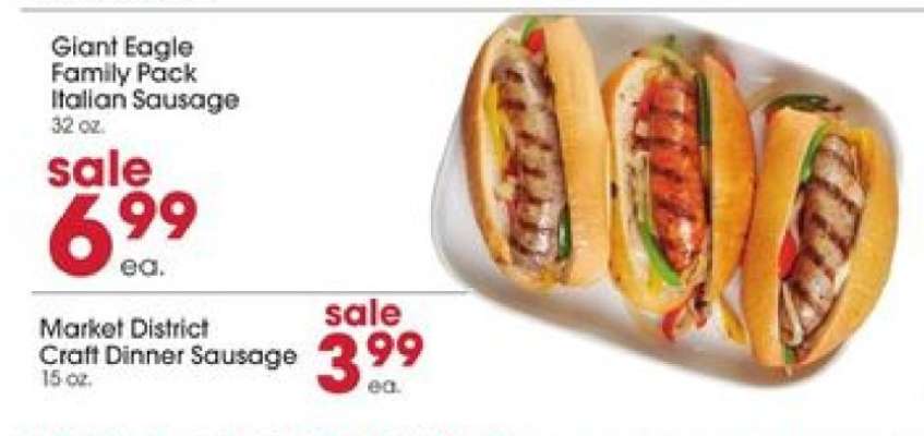 Giant Eagle Family Pack Italian Sausage