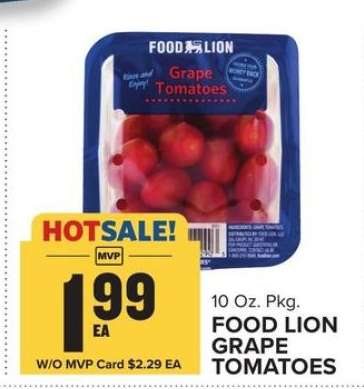 Food Lion Grape Tomatoes