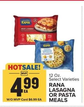 Rana Lasagna or Pasta Meals