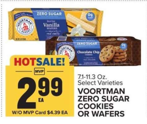 VOORTMAN ZERO SUGAR COOKIES OR WAFERS