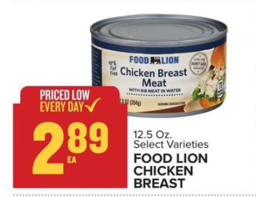 FOOD LION CHICKEN BREAST