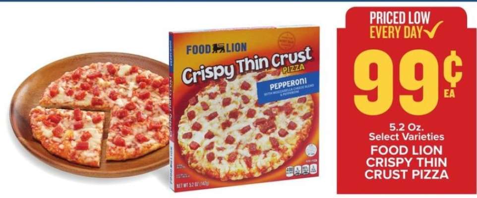 FOOD LION CRISPY THIN CRUST PIZZA