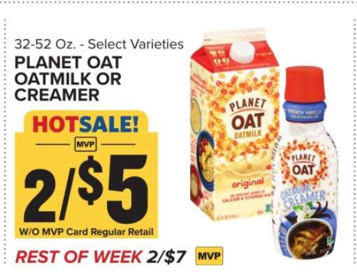 Planet Oat Oatmilk or Creamer