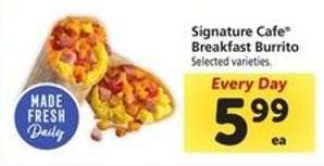 Signature Cafe Breakfast Burrito