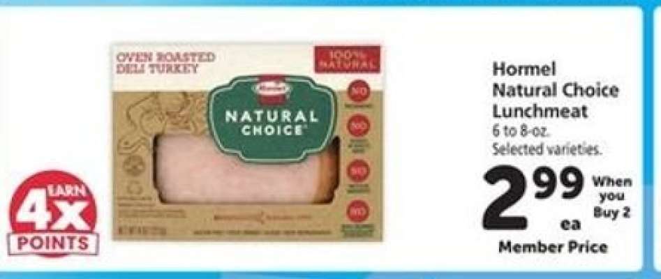 Hormel Natural Choice Lunchmeat