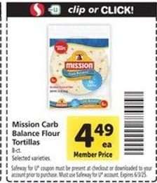 Mission Carb Balance Flour Tortillas