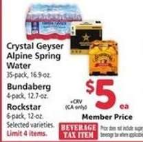 Crystal Geyser Alpine Spring Water, Bundaberg, Rockstar