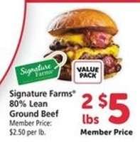 Signature Farms 80% Lean Ground Beef