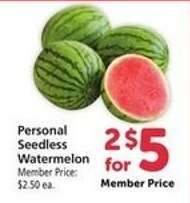 Personal Seedless Watermelon