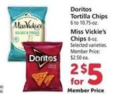 Doritos Tortilla Chips & Miss Vickie's Chips