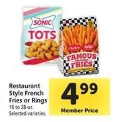 Restaurant Style French Fries or Rings