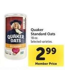 Quaker Standard Oats