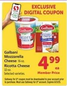 Galbani Mozzarella Cheese / Ricotta Cheese