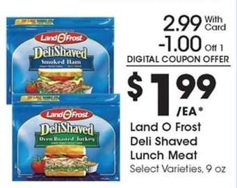 Land O'Frost Deli Shaved Lunch Meat