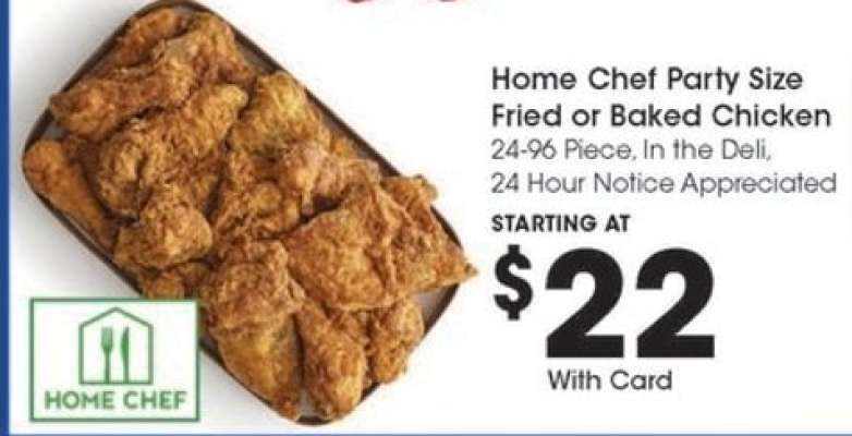 Home Chef Party Size Fried or Baked Chicken