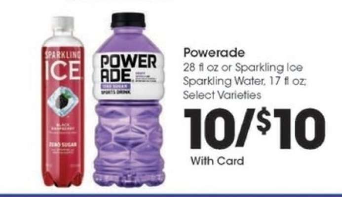 Powerade or Sparkling Ice