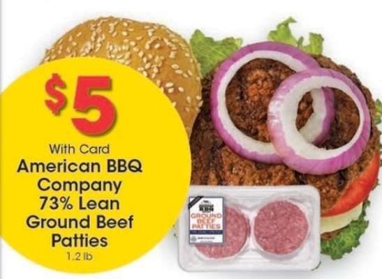 American BBQ Company 73% Lean Ground Beef Patties