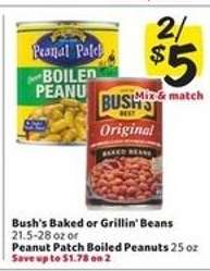 Bush's Baked or Grillin' Beans or Peanut Patch Boiled Peanuts