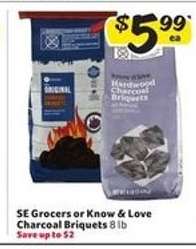 SE Grocers or Know & Love Charcoal Briquets
