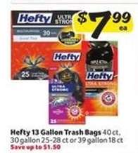 Hefty 13 Gallon Trash Bags