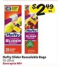 Hefty Slider Resealable Bags