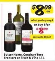 Sutter Home, Concha y Toro Frontera or River & Vine