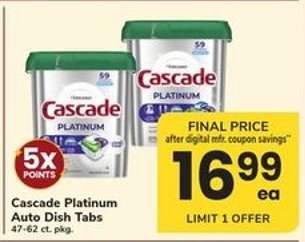 Cascade Platinum Auto Dish Tabs