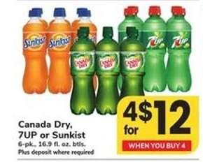 Canada Dry, 7UP or Sunkist