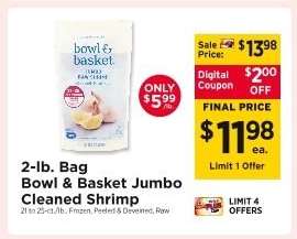 Bowl & Basket Jumbo Cleaned Shrimp