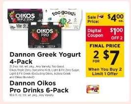 Dannon Greek Yogurt 4-Pack