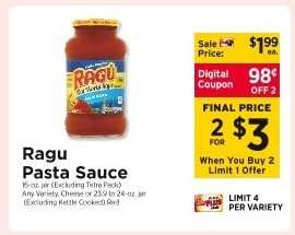 Ragú Pasta Sauce