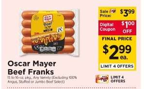Oscar Mayer Beef Franks