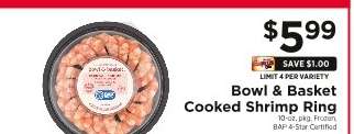 Bowl & Basket Cooked Shrimp Ring
