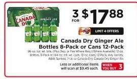 Canada Dry Ginger Ale Bottles 8-Pack or Cans 12-Pack