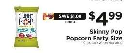 Skinny Pop Popcorn Party Size