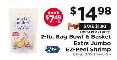 Bowl & Basket Extra Jumbo EZ-Peel Shrimp