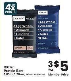 RXBAR Protein Bars - 1.83 to 1.90 - oz, select varieties