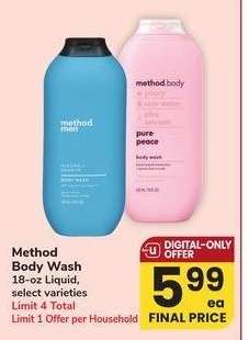 Method Body Wash - 18 - oz Liquid, select varieties